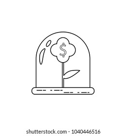 money plant icon. Element of banking icon for mobile concept and web apps. Thin line  icon for website design and development, app development. Premium icon on white background
