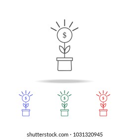 money plant icon. Elements in multi colored icons for mobile concept and web apps. Icons for website design and development, app development on white background