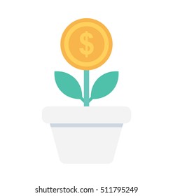 Money Plant Vector Icon