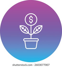 Money Plant vector icon. Can be used for printing, mobile and web applications.