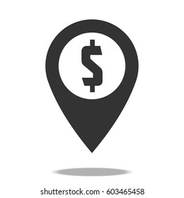Money point icon. Vector illustration