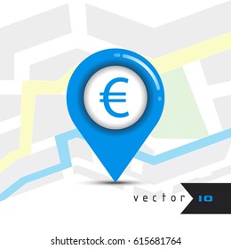 Money pointer icon euro navigation icon