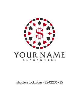 Money Poker logo vector template, Creative Poker logo design concepts