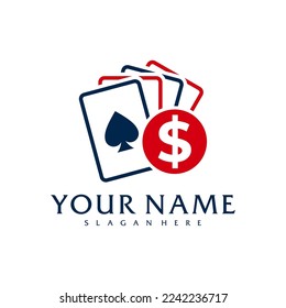 Money Poker logo vector template, Creative Poker logo design concepts