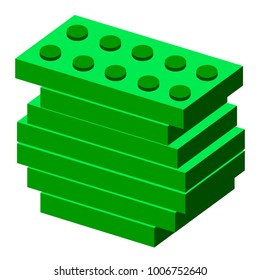 Money pot built on building blocks, Patrick day vector illustration