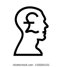  money pound head 