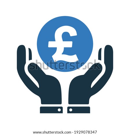 Money, pound sterling support icon. Simple vector graphics.