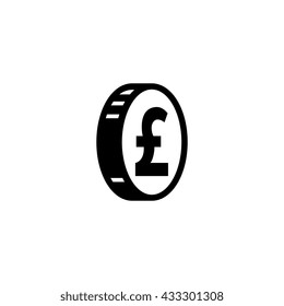 Money pound vector icon or flat sign. National UK currency symbol isolated