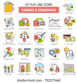 Money process finance and economic icons set sign bank investment management vector illustration.