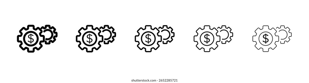 Money processes icon filled flat sign concept for web design.