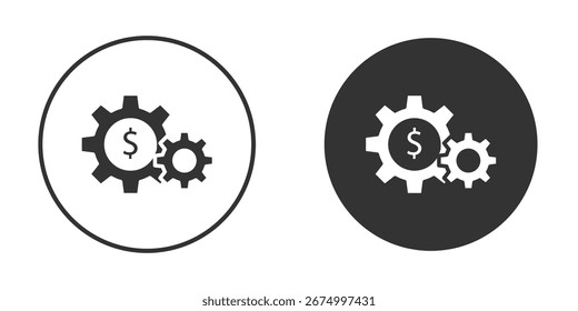 Money processes icon pictogram. Vector outline illustration isolated on white background.