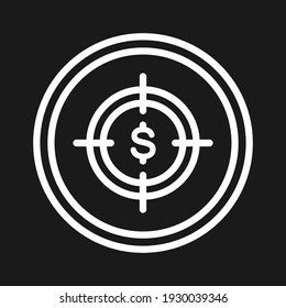 Money, profit, target icon vector image. Can also be used for Web Marketing. Suitable for use on web apps, mobile apps and print media.