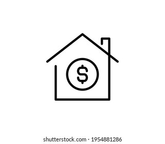 Money protect line icon. Vector symbol in trendy flat style on white background. Web sing for design.