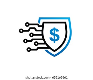Money Protect Logo Template Design Vector, Emblem, Design Concept, Creative Symbol, Icon
