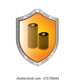 Money protection concept icon vector illustration graphic design