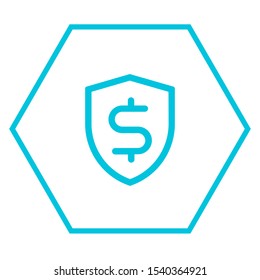 Money Protection Icon. Flat Design. Business Concept. Isolated Illustration.