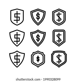 money protection icon or logo isolated sign symbol vector illustration - Collection of high quality black style vector icons
