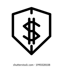 money protection icon or logo isolated sign symbol vector illustration - high quality black style vector icons
