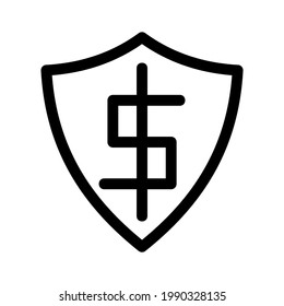 money protection icon or logo isolated sign symbol vector illustration - high quality black style vector icons

