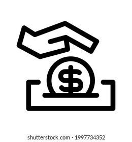 money protection icon or logo isolated sign symbol vector illustration - high quality black style vector icons
