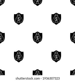 Icono De Protección Del Dinero Patrón Sin Maravillas, Icono De Protección Financiera Ilustración De Arte
