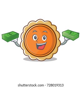 With money pumpkin pie character cartoon