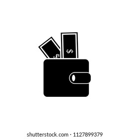 money in purse icon. Element of banking and finance icon for mobile concept and web apps. Glyph style money in purse icon can be used for web and mobile. Premium icon on white background