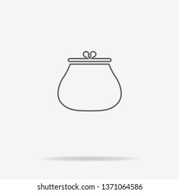 Money purse icon. Vector concept illustration for design.