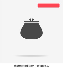 Money purse icon. Vector concept illustration for design.
