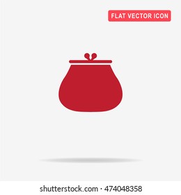 Money purse icon. Vector concept illustration for design.