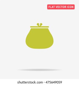 Money purse icon. Vector concept illustration for design.