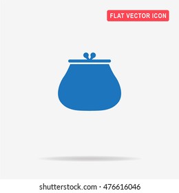 Money purse icon. Vector concept illustration for design.