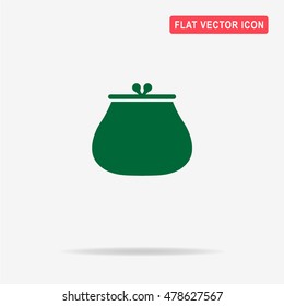 Money purse icon. Vector concept illustration for design.
