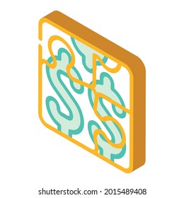 money puzzle isometric icon vector. money puzzle sign. isolated symbol illustration
