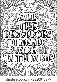 Money Quotes Coloring Page for Adult. Money Affirmation and  Quote Coloring Page. Inspirational Quote for Adults.