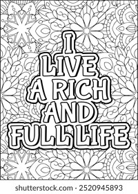 Money Quotes Coloring Page for Adult. Money Affirmation and  Quote Coloring Page. Inspirational Quote for Adults.