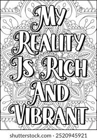 Money Quotes Coloring Page for Adult. Money Affirmation and  Quote Coloring Page. Inspirational Quote for Adults.