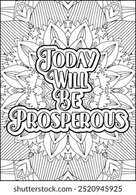 Money Quotes Coloring Page for Adult. Money Affirmation and  Quote Coloring Page. Inspirational Quote for Adults.