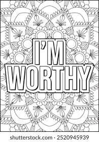 Money Quotes Coloring Page for Adult. Money Affirmation and  Quote Coloring Page. Inspirational Quote for Adults.