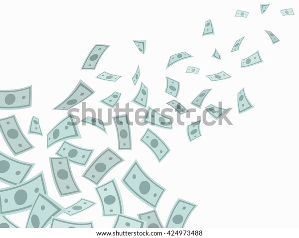 Money Rain Falling Above Vector Illustration Stock Vector (Royalty Free ...