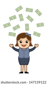 Money Rain - Vector Illustration