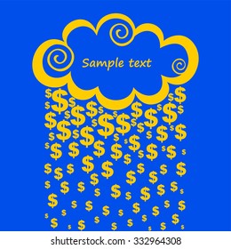 Money rain. Vector Illustration
