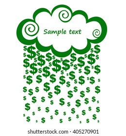 Money rain. Vector Illustration