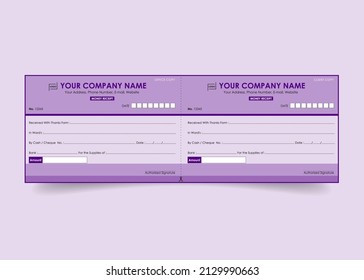 Money Receipt Book Design, Bill Book template vector design