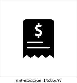 Money receipt icon. Premium quality flat icon in trendy style.
