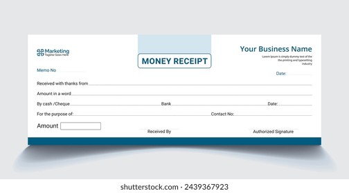 Money Receipt template and Money Receipt book