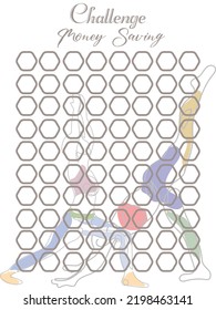 Diseño del fondo del papel de la tabla de grabación de dinero, Nota de ahorro de dinero Ilustración de fondo
