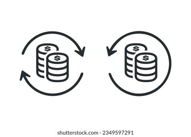 Money refresh icon. illustration vector