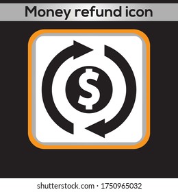 Money refund icon. vector graphics