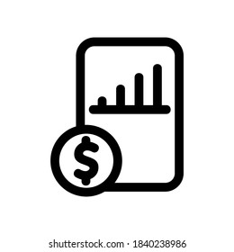 money report icon or logo isolated sign symbol vector illustration - high quality black style vector icons
